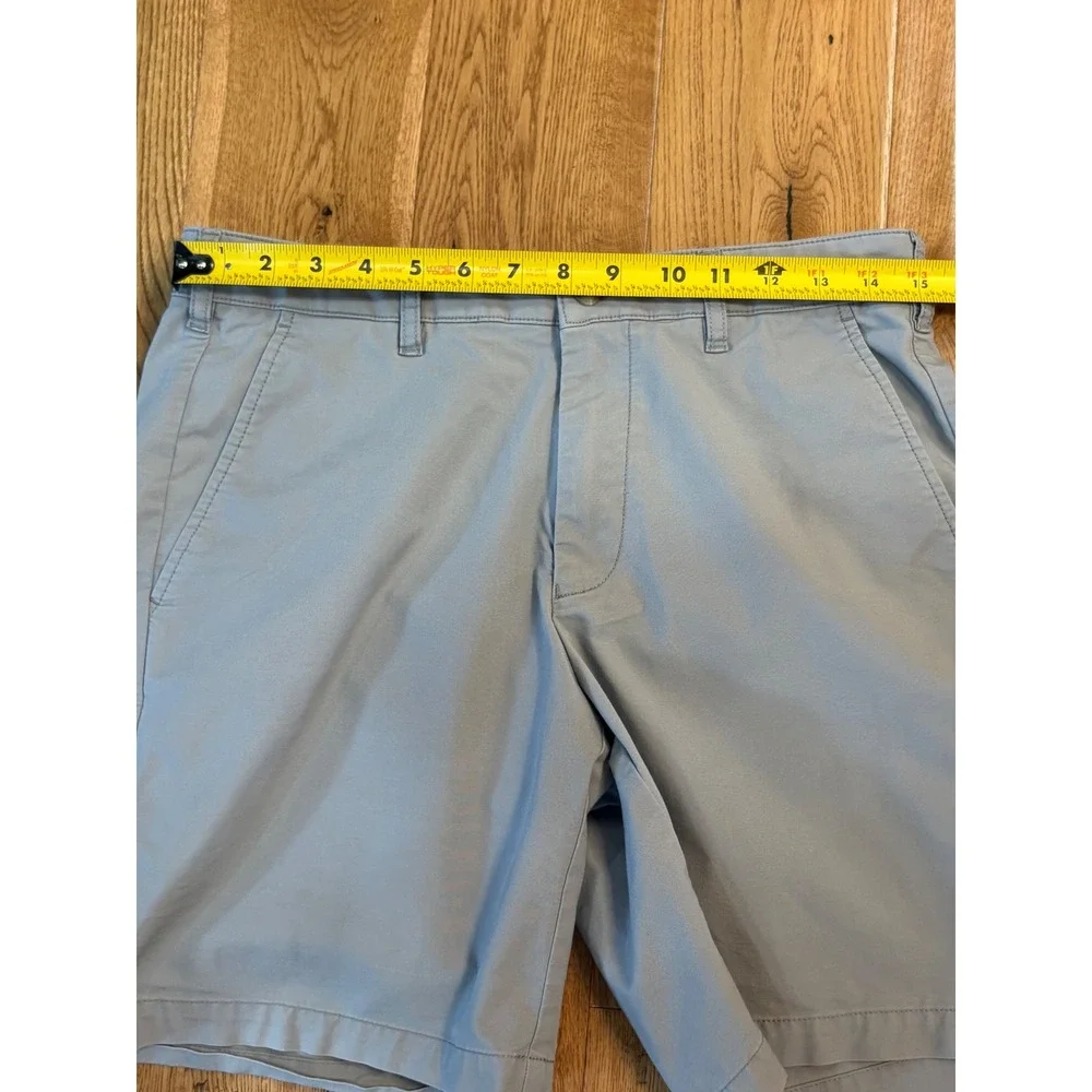Peter Millar Mens 30 Flat Front Chino Shorts Gray Cotton ME0B16
